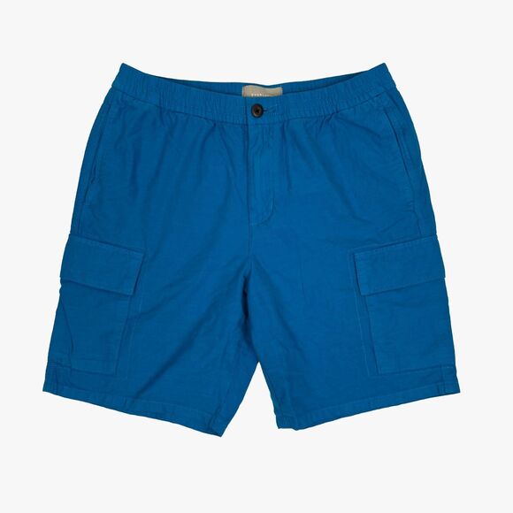 EVERLANE Men’s Cotton Linen Cargo Shorts M Horizon Blue Elastic Waist NWT B55 - Picture 2 of 6